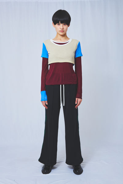 Layered jersey top 2colors