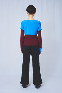 !Pre order!  Layered jersey top 2colors