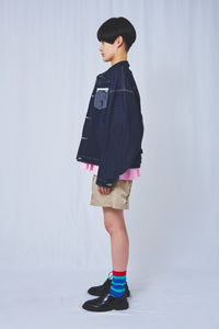 !Pre order!  PVC pocket Denim Jacket 2colors