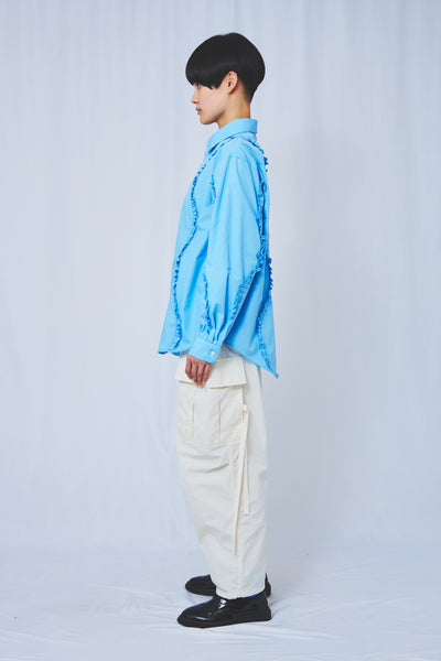 !Pre order!  Wavy Frill Shirt 3colors