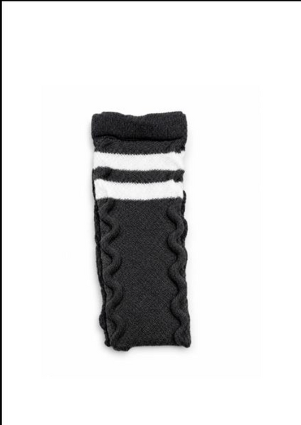 ! Pre-Order !  Striped Knee-High Socks Black