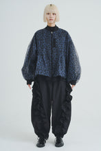 画像をギャラリービューアに読み込む, Reversible See-through Leopard Print Jacket Gray Leopard×Black
