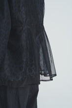 画像をギャラリービューアに読み込む, Reversible See-through Leopard Print Jacket Gray Leopard×Black
