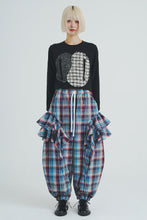 画像をギャラリービューアに読み込む, Perforated Check Pants Blue Check

