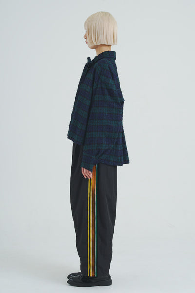 !Pre-Order!Ribbon-Tie Check Shirt Green Check