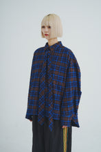 画像をギャラリービューアに読み込む, Ribbon-Tie Check Shirt Blue Check
