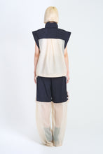 画像をギャラリービューアに読み込む, ! Pre-Order !Fringe Vest  Ecru ×Navy
