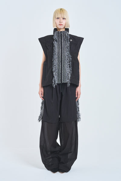 ! Pre-Order !Fringe Vest  Black