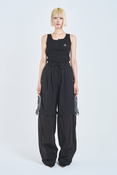 ! Pre-Order !Fringe 2Way Pants  Black