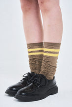 画像をギャラリービューアに読み込む, ! Pre-Order !  Striped Knee-High Socks Brown
