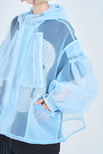 画像をギャラリービューアに読み込む, ! Pre-Order !  See-through Pin tuck Short Mod Coat　Sky
