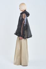 画像をギャラリービューアに読み込む, ! Pre-Order !  See-through Pin tuck Short Mod Coat　Black
