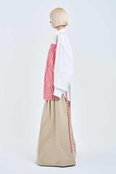 ! Pre-Order !  Apron Shirt. Red Check