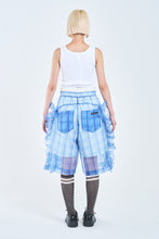 画像をギャラリービューアに読み込む, ! Pre-Order !  See-through Layered Half Pants Blue Check
