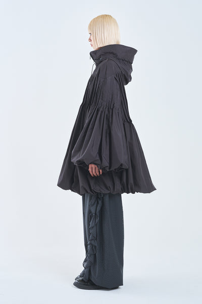 ! Pre-Order ! Pin tuck Rain Coat　Black