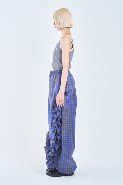 ! Pre-Order !Frill Pants  Blue Check