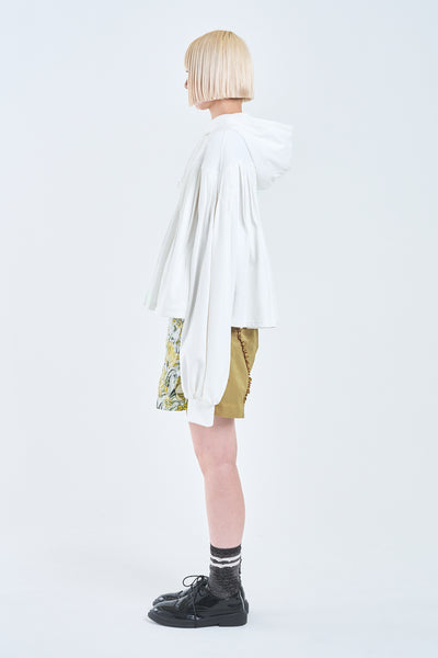 ! Pre-Order ! Pin tuck Hoodie　White
