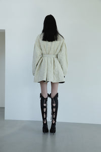 Reversible Quilted Ma-01 Ecru×Black