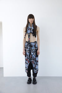 Blue Forest Animal bag Scarf Blue forest