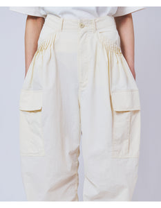 !Pre order!  Pin tuck cargo cropped pants 4colors