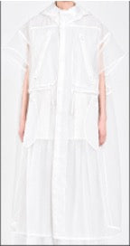! Pre-Order ! See-through French Sleeve Cape.White