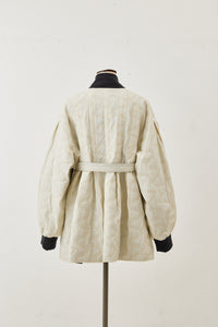 Reversible Quilted Ma-01 Ecru×Black