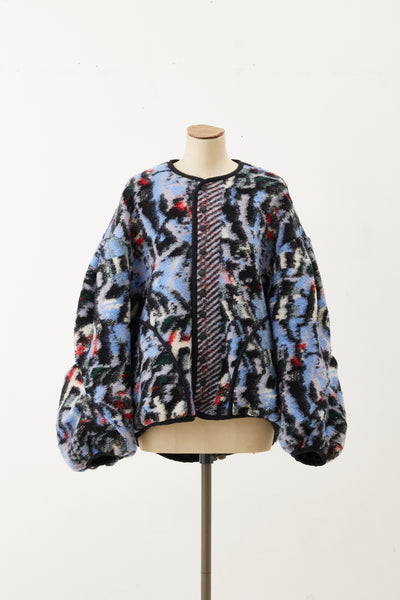 Blue Forest Jacquard no collar jacket Blue Forest