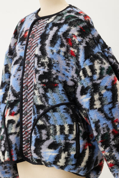 Blue Forest Jacquard no collar jacket Blue Forest