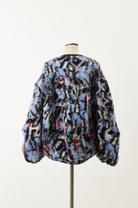 Blue Forest Jacquard no collar jacket Blue Forest