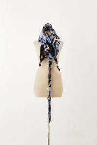 Blue Forest Animal bag Scarf Blue forest