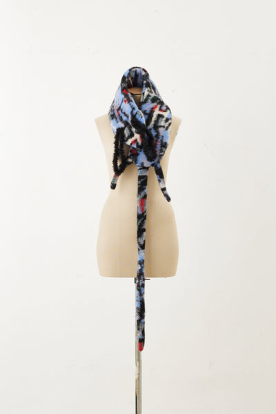 Blue Forest Animal bag Scarf Blue forest
