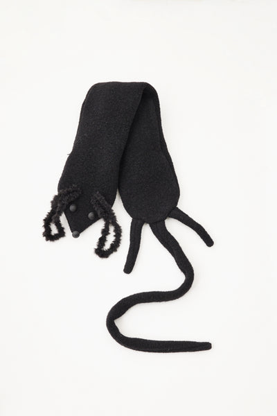 Blue Forest Animal bag Scarf Black