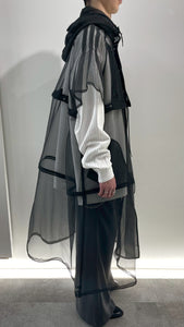 2Way French Sleeve Cape coat 2 Color