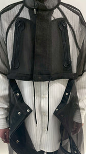 2Way French Sleeve Cape coat 2 Color