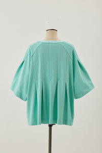 !Pre-Order! Tuck seed stitch tee Mint