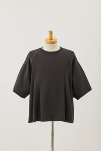 !Pre-Order! Tuck seed stitch tee Black