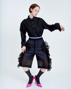 !Pre order!  See-through frill pants 2colors