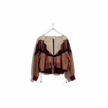 画像をギャラリービューアに読み込む, Boat Neck Layered Windbreaker Beige×Wine
