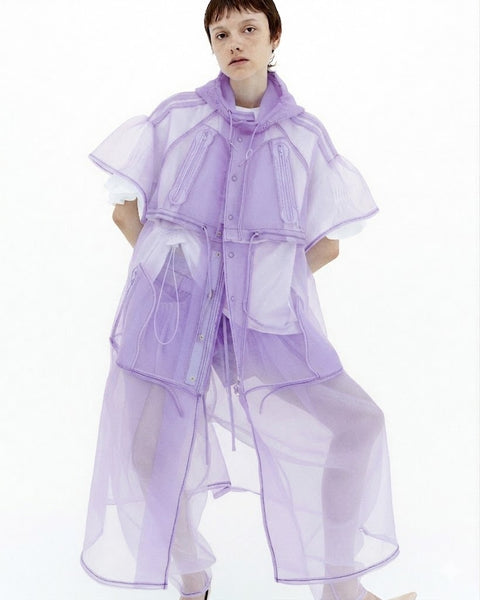 2Way French Sleeve Cape coat 2 Color