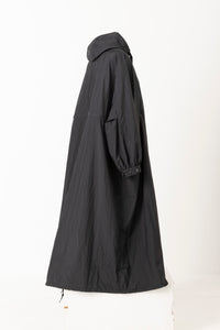 NYLON BLACK LONG MODS COAT