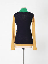 画像をギャラリービューアに読み込む, Slim fit knit Green×Yellow
