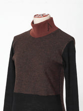 画像をギャラリービューアに読み込む, Slim fit knit Black×Brown
