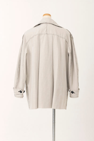 LINEN BEIGE SHORT P COAT