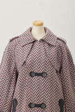 画像をギャラリービューアに読み込む, Wool Trench Coat Pink Herringborn
