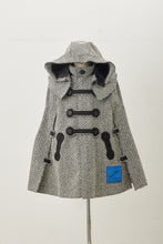 画像をギャラリービューアに読み込む, Poncho Gray Herringbone
