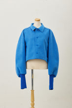 画像をギャラリービューアに読み込む, Ultra Suede Short Coach Jacket Blue
