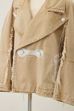 画像をギャラリービューアに読み込む, Denim Big Collar Jacket Beige Chemical
