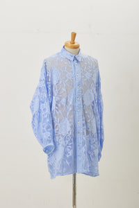 Lace Shirts Sky Blue