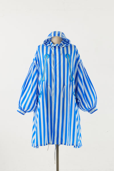 NYLON MODS COAT BLUE STRIPE