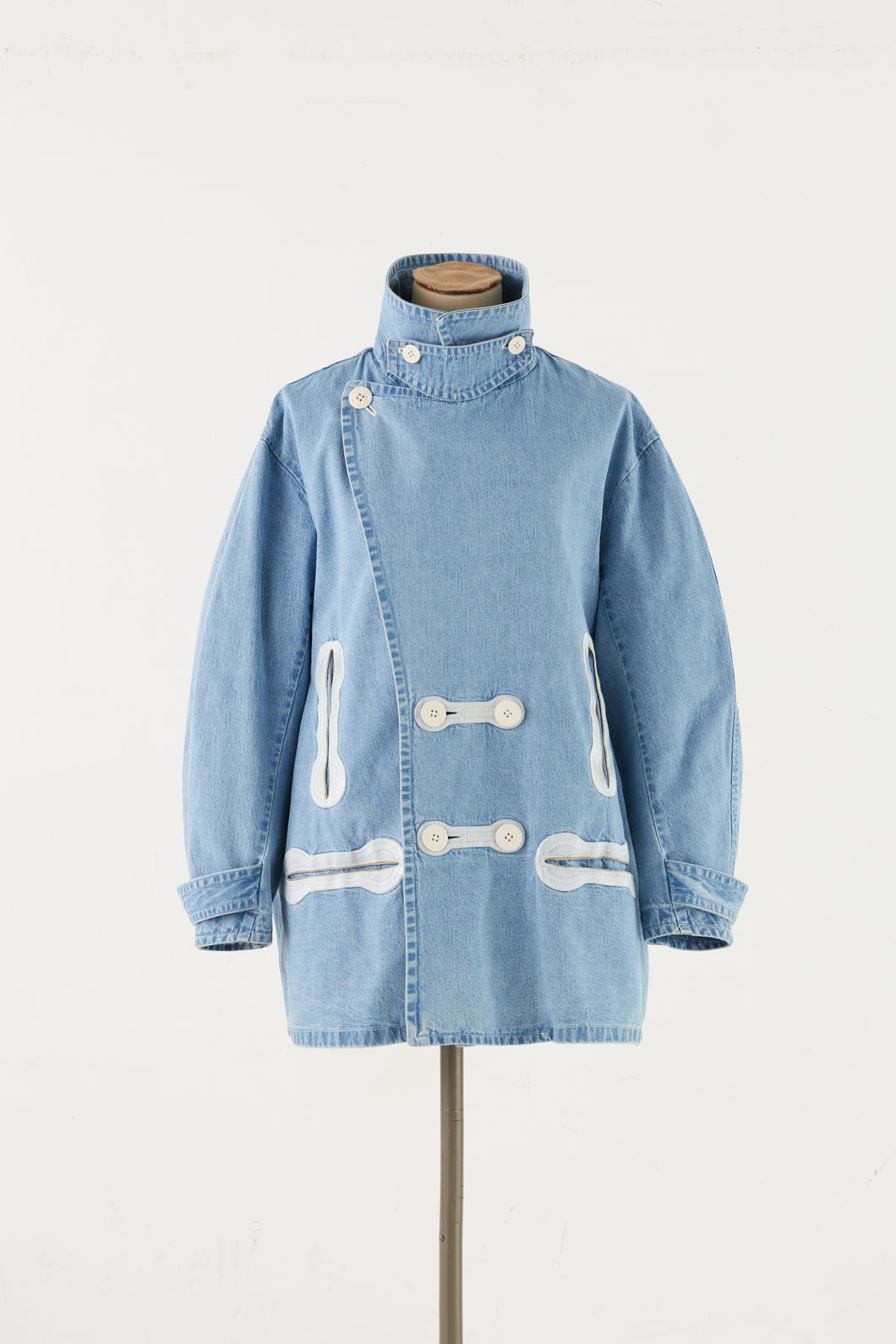 DENIM SHORT P COAT BLEACH